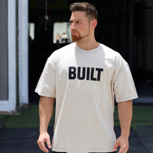 BUILT DIFFERENT -OVERSIZE WHITE T SHIRT